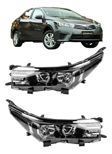foto de Farol Original Cromado Corolla 15-18 Esq