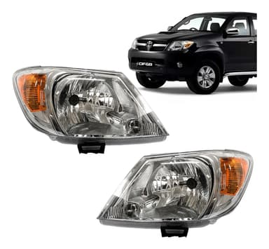 foto de Farol Importado Cromado Hilux 05-08 Esq.