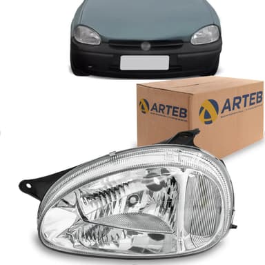 foto de Farol Original Corsa Cromado 00-09 Dir.