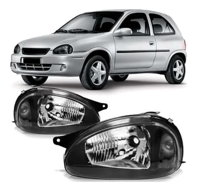 foto de Farol Cinza Másc Negra Corsa 98–02 Dir