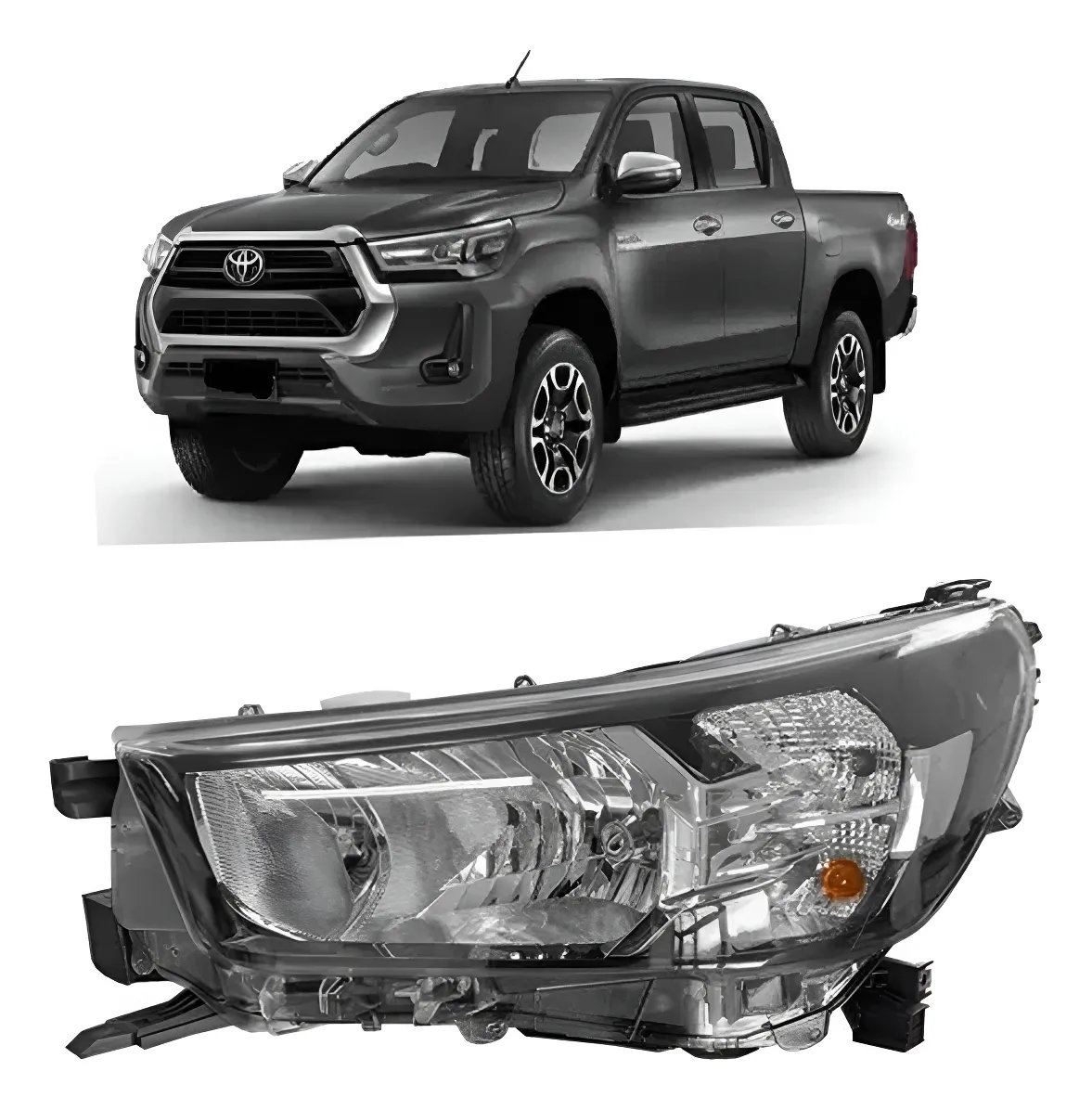 foto de Farol Elétrico Cromado Hilux 21–24 Dir