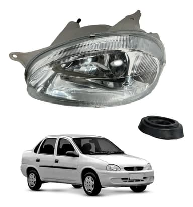 foto de Farol Importado Corsa 00-09 Cinza Dir.